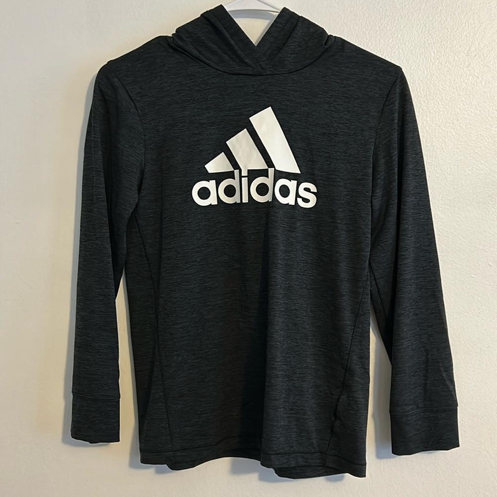 Adidas Boys Gray Hoodie